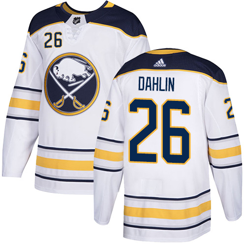 Adidas Sabres #26 Rasmus Dahlin White Road Authentic Youth Stitched NHL Jersey